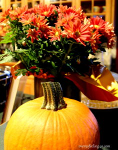 Over 50 Feeling 40 discusses fall centerpieces