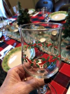 Pamela Lutrell finds holiday wine glasses in thrift shop