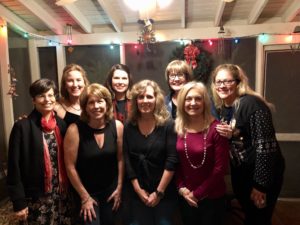 Pamela Lutrell and Friends at casual Christmas Party