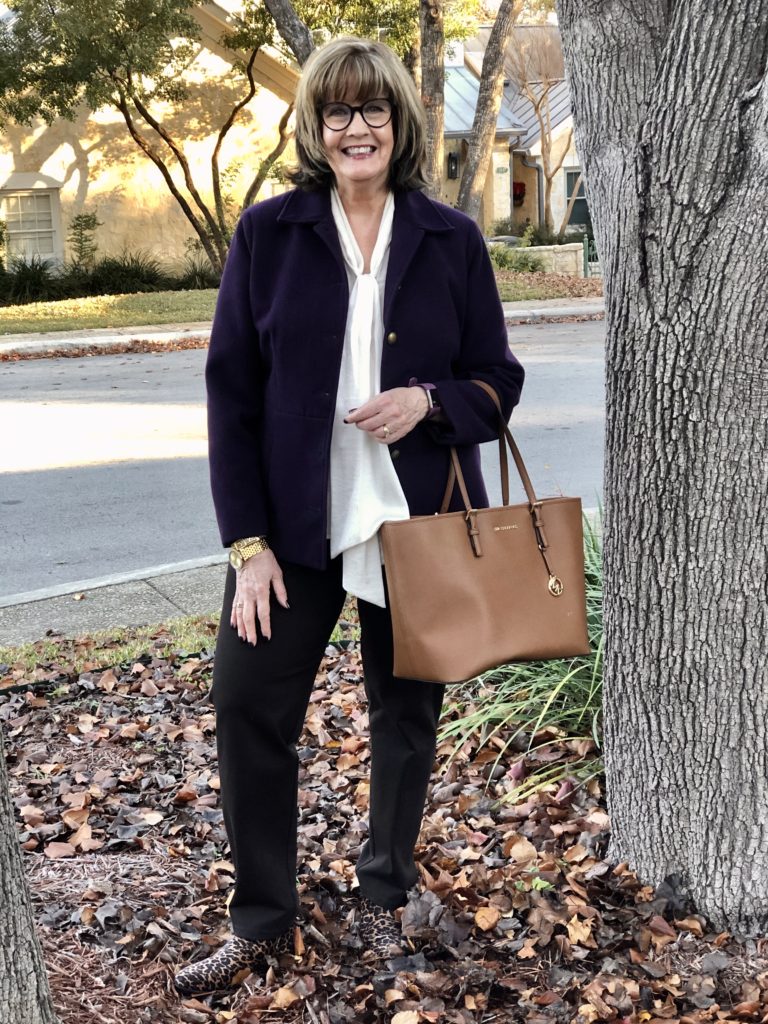 Pamela Lutrell finds shorter jackets at Goodwill