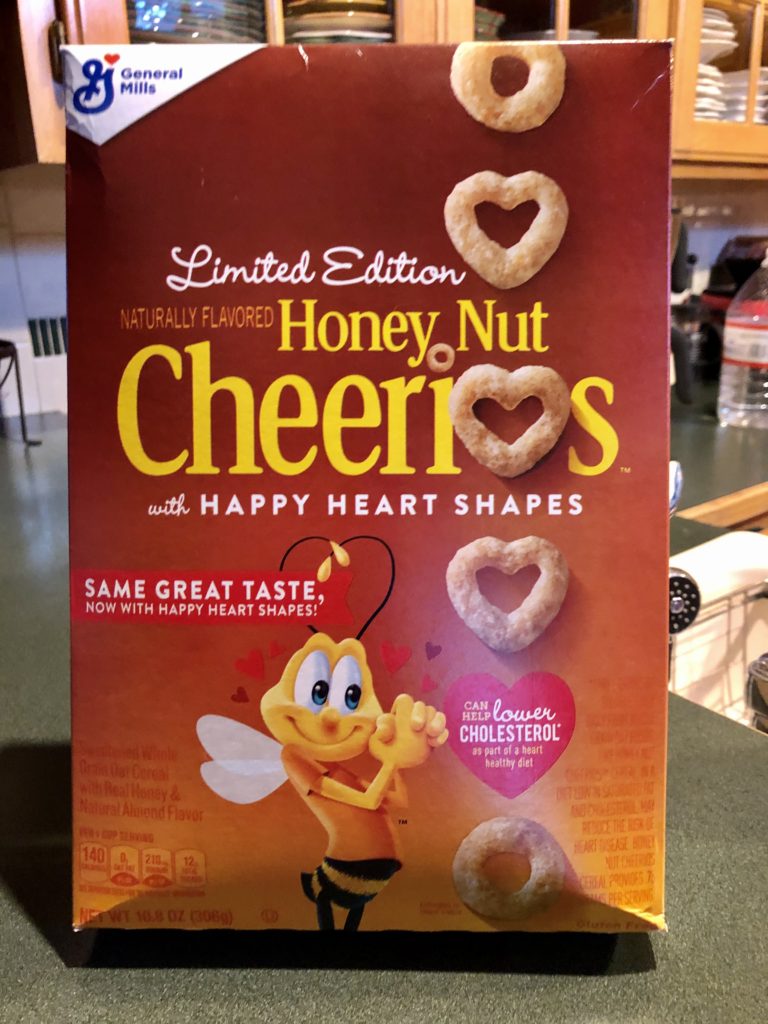 Pamela Lutrell and heart shaped cereal