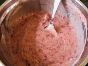 Pamela Lutrell with strawberry jam mixture