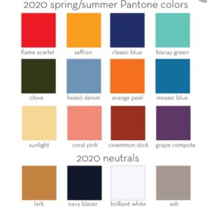 Over 50 Feeling 40 with Pantone Colors for spring 2020