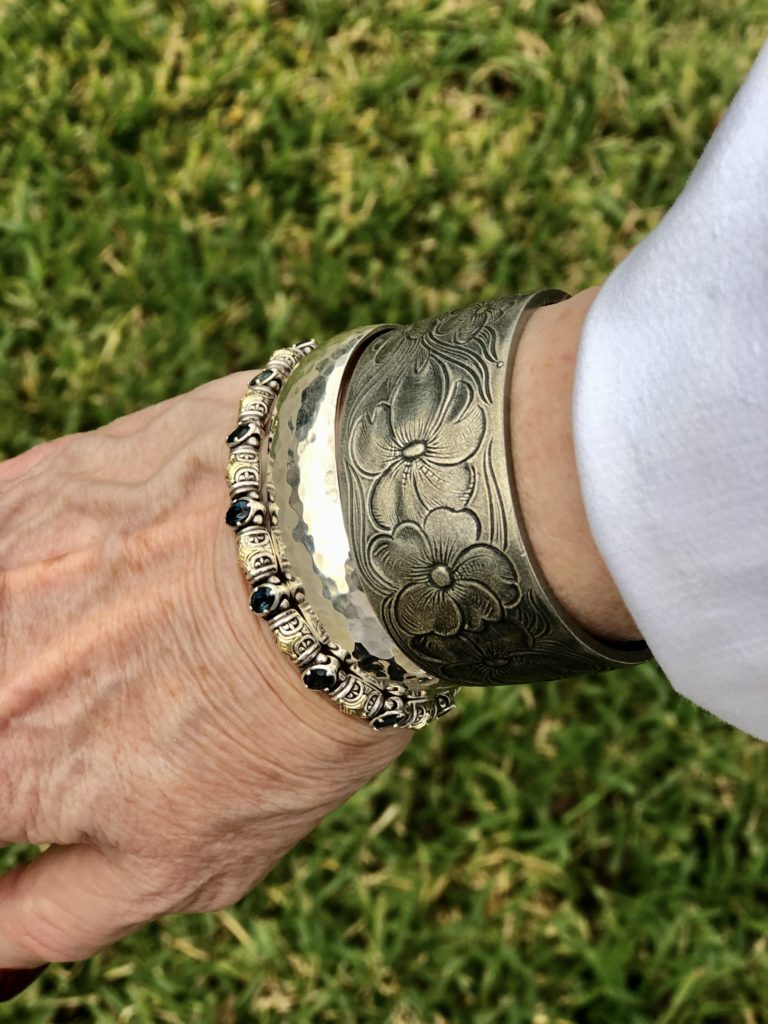 Pamela Lutrell with bracelet accessories