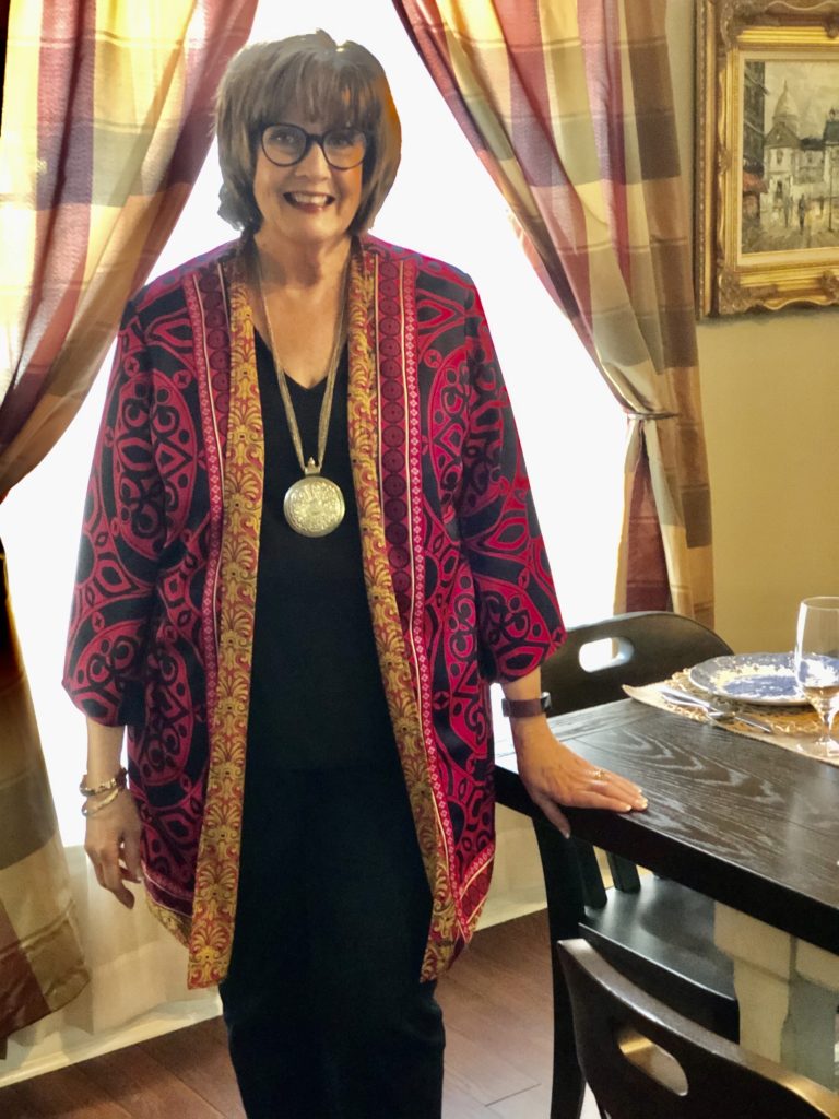 Over 50 Feeling 40 encourages dressing for dinner during stay at home isolation