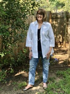 How to style a white topper on over 50 feeling 40