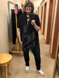Navy Blue Eileen Fisher on Over 50 Feeling 40