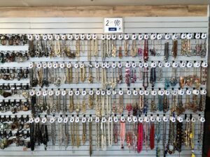 Necklace Wall at Goodwill Accents in San Antonio