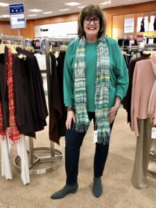 Eileen Fisher Fall Casual Style on Pamela Lutrell