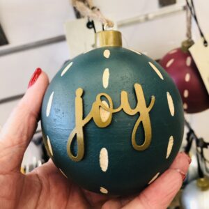 Holiday Joy ornaments on Over 50 Feeling 40