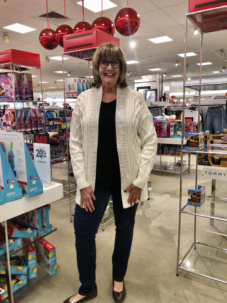 INC Cardigan at Macy's on over 50 feeling 40