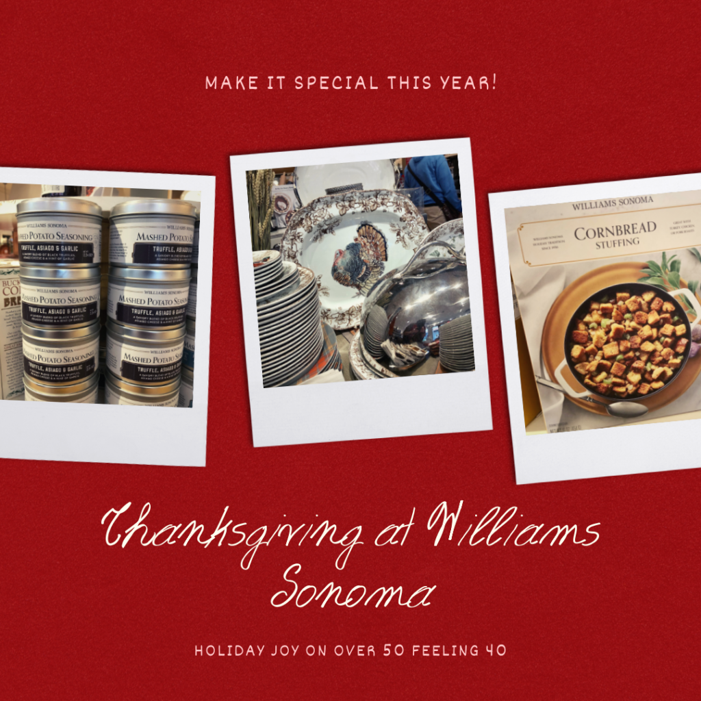 Ideas for Thanksgiving at Williams Sonoma on Over 50 Feeling 40