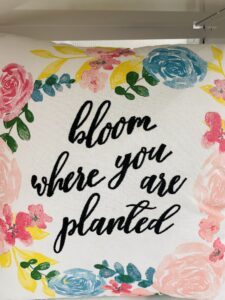 It's not cliche to bloom where you are planted
