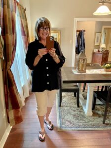 Chicos slim fit capris are a great length for warmer weather
