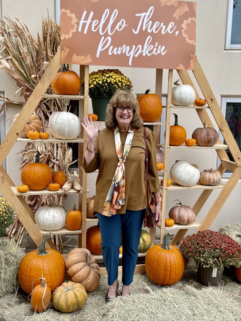 Fall outfit, pumpkins and scones