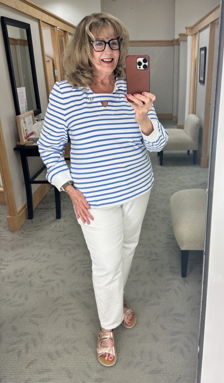 New Talbots tops for white jeans